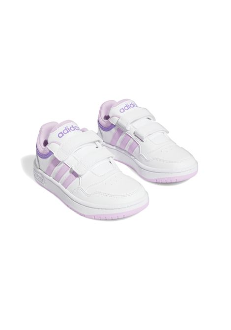 Scarpe Adidas Hoops 3.0 Bianco Rosa Bambini ADIDAS CORE | Sneakers | IF5319-